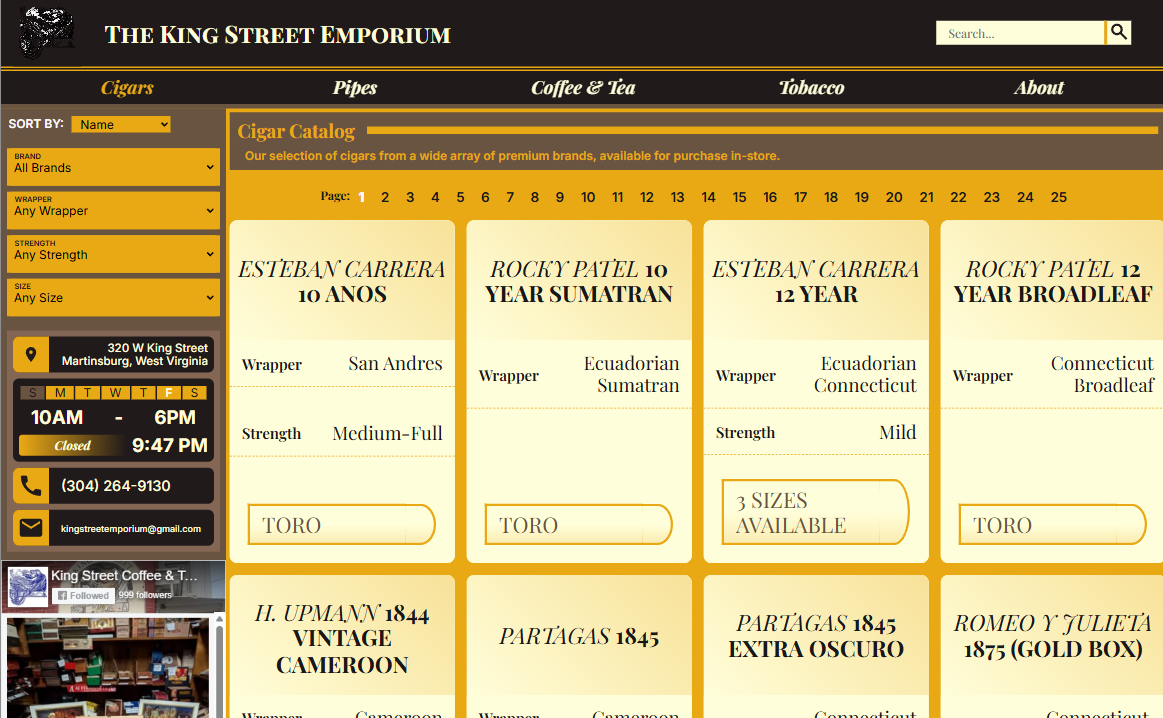 The King Street Emporium Website